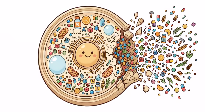 エビオスにはたくさんの栄養が詰まっていることを示すイラスト